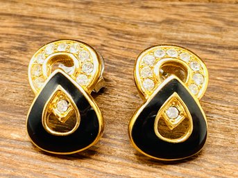 Pair Of Gold Plated Monet Earrings