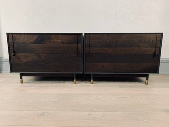 Pair Of BDDW Lake Side Tables - Walnut - Pair Purchased For $20,000