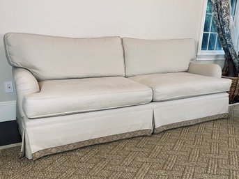 Large Two Cushion Sand-Colored Couch