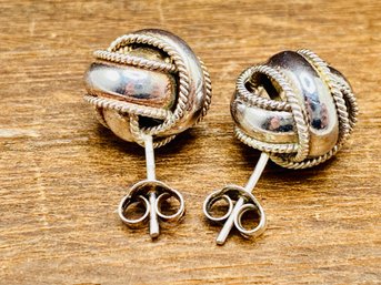 Silver Knot Earrings