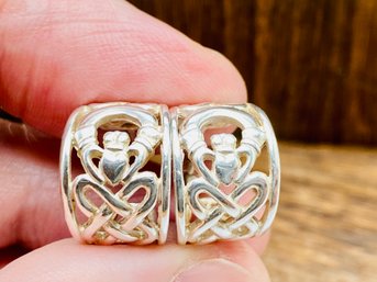 Siver Claddagh Earrings