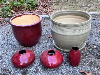 Collection Of 5 Ceramic Pots