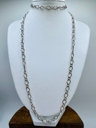 Matching 20 Inch Chain With 7 1/2  Inch Bracelet