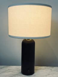 Single Gravity Table Lamp By Space Copenhagen For GUBI - Black Marble With White Canvas Shade $899 -1 Of 4