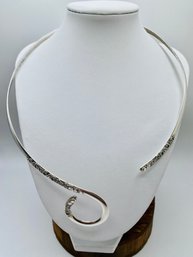 SARDA 925 Sterling Silver Filigree Collar Choker Necklace - 18 Inch