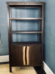 Pike & Main Dark Wood Bookshelf & Storage Cabinet