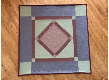 Antique Amish Quilt Diamond In The Square