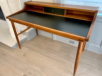 Michael Robbins Hugo Desk - Black Leather And Walnut