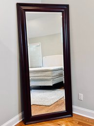 Tall Standing Mirror - Dark Wood Frame