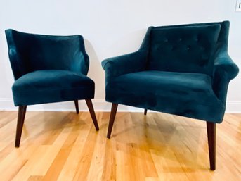 2 Piece Skyline Furniture Blue Green Velvet