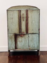 Antique Primitive Painted Pine Storage Cabinet - Three Doors