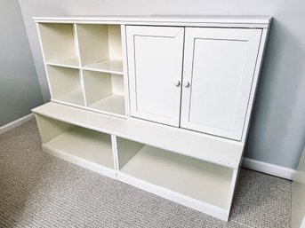 Set Of Cream Painted Kids Furniture - Toy Organization/book Shelves