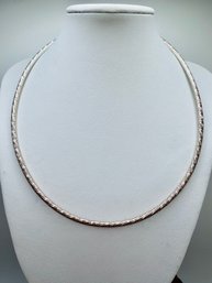 16 Inch Italian Silver Choker Necklace