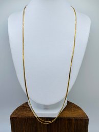 Pair Of 22 Inch 18k Yellow Gold Over Sterling Silver Sliding Adjustable Chains