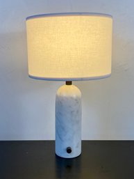 Single Gravity Table Lamp By Space Copenhagen For GUBI - White Marble Canvas Shade $899 - 2 Of 2