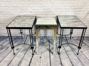 Collection Of Mirrored Top Side Tables