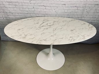 Knoll Style Oval Marble Top Tulip Table By Modway Inc.