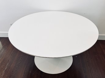 White Knoll Style Dining Table With Formica Top - We Believe This To Be A Replica