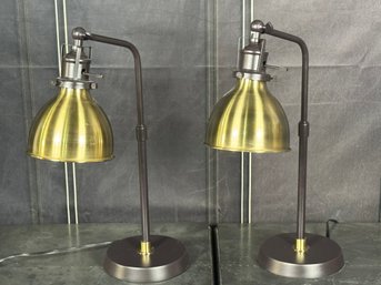 Pair Of Rivet Pike Factory Industrial Table Lamps (2nd Pair)