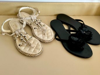 Two Pair Of Chanel Sandals - Size 36