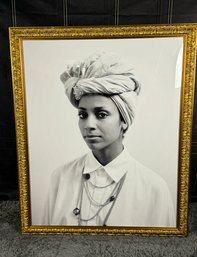 Large Format Print Of A Photograph Of A Woman - In Ornate Gold Frame