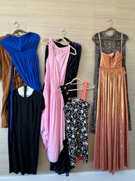 Assortment Of Eight Women's Size 6 Designer Dresses