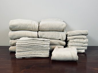 Collection Of Tan Restoration Hardware Towels - Monogrammed ECM(last Name M)