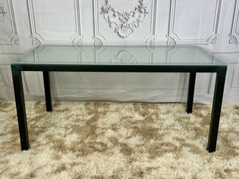 Metal Frame With Frosted Glass Top Dining Table