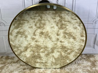 West Elm Brass 48 Round Mirror