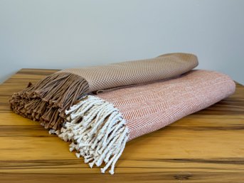 Pair Of Luxury Throw Blankets - Sferra