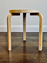 Artek Alvar Aalto Blonde Wood Stool - Purchased For $425.00