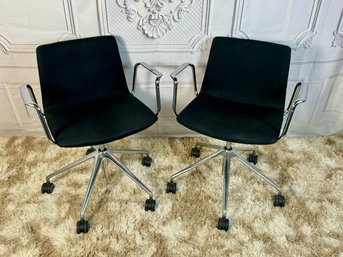 Pair Of Andreu World Flex Corporate Rolling Chairs