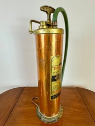 Antique Fire Extinguisher The Captain Fyre Fyter Company - Copper