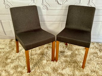 Pair Of Blu Dot Dark Brown Dining Chairs