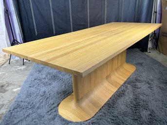 Unsigned Large Wood Dining Table - Modern Style VERY HEAVY