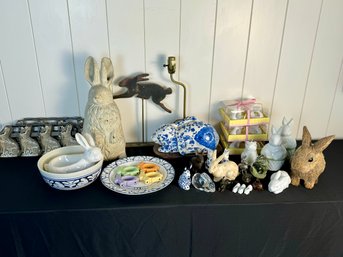 Collection Of Rabbit Motif Decorative Items