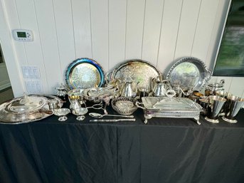 Collection Of Silver Plate Decorative Items