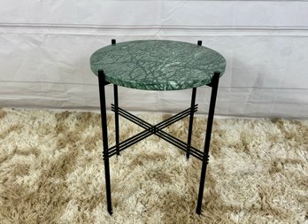 Modern Metal Frame With Stone Top Side Table