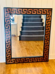 Black And Wood Greek Key Wall Mirror - 2 Of 2