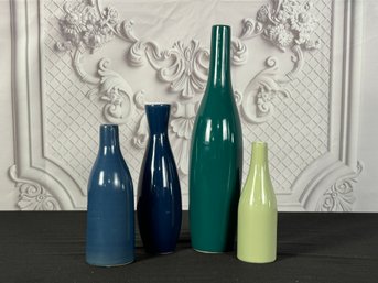 Set Of Four Small CB Ceramic Vases