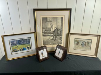 Collection Of Framed Golf Prints