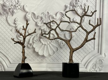 Pair Of Metal Branch Decor Pieces