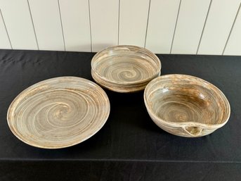Collection Of Three Pieces Of Ceramic Pottery