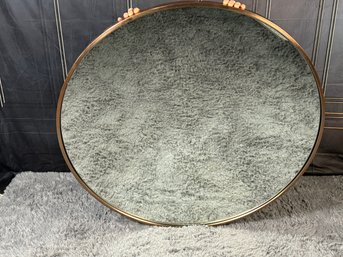 Large 48 Inch Diameter Copper Frame Mirror