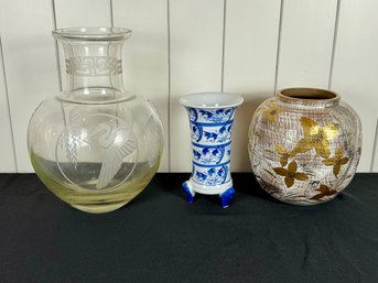 Collection Of Vases - Glass, And Ceramic