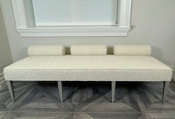 Vanguard Furniture Ivory Faux Shearling Daybed With Three Attached Back Bolsters - Purchased For $1845.00