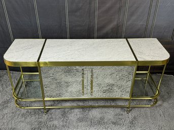 Anthropologie Brass Parabola Console Table