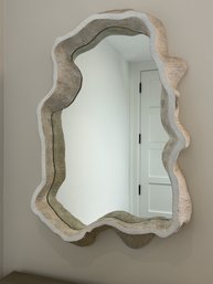 Organic Amorphic Tree Trunk Stone Cast Mirror - Driftwood Color - Purchased For $1660.00