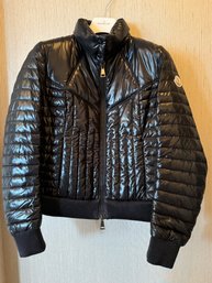 Black Moncler Faisan Down Jacket Size 2 And Black Canada Goose Hybridge Lite Long Coat Size M