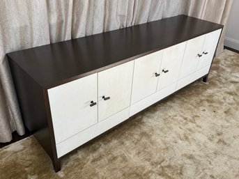 Christian Liaigre Dark Wood And White Six Door, Three Drawer Credenza